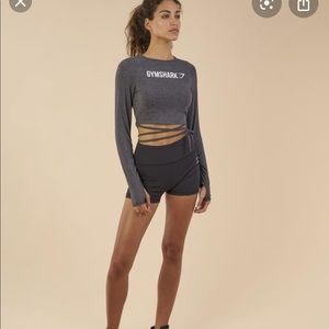 🖤 SOLD 🖤 // Gymshark Ribbon Crop Charcoal Marl